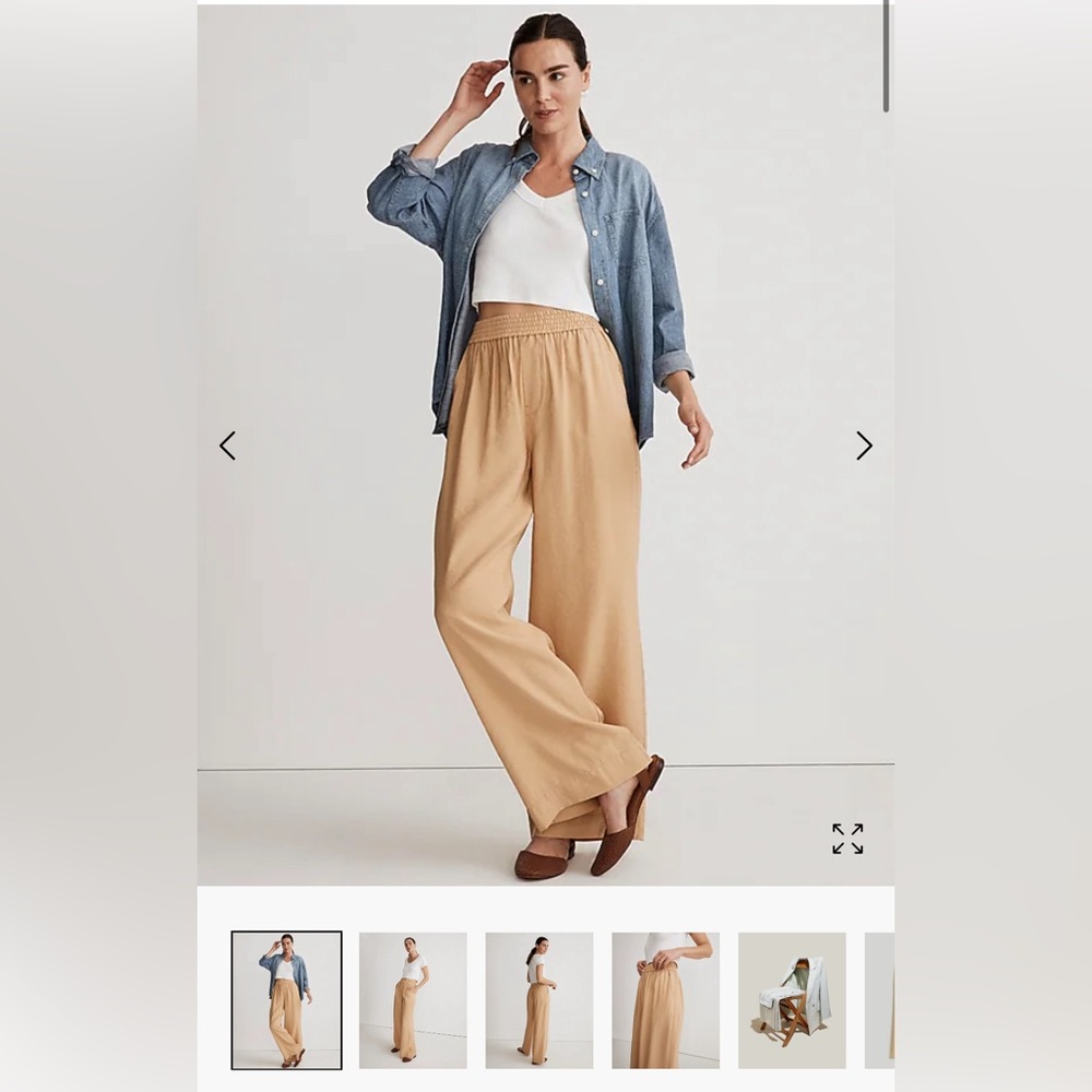 Madewell Carley wide-leg pant in soft drape